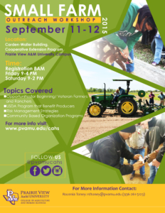 Small Farm Outreach Workshop Flyer